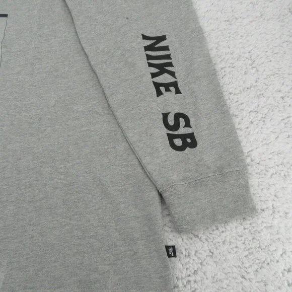 Nike SB Skate Long Sleeve Shirt Mens Size Large Grey Heather NEW - Picture 3 of 8